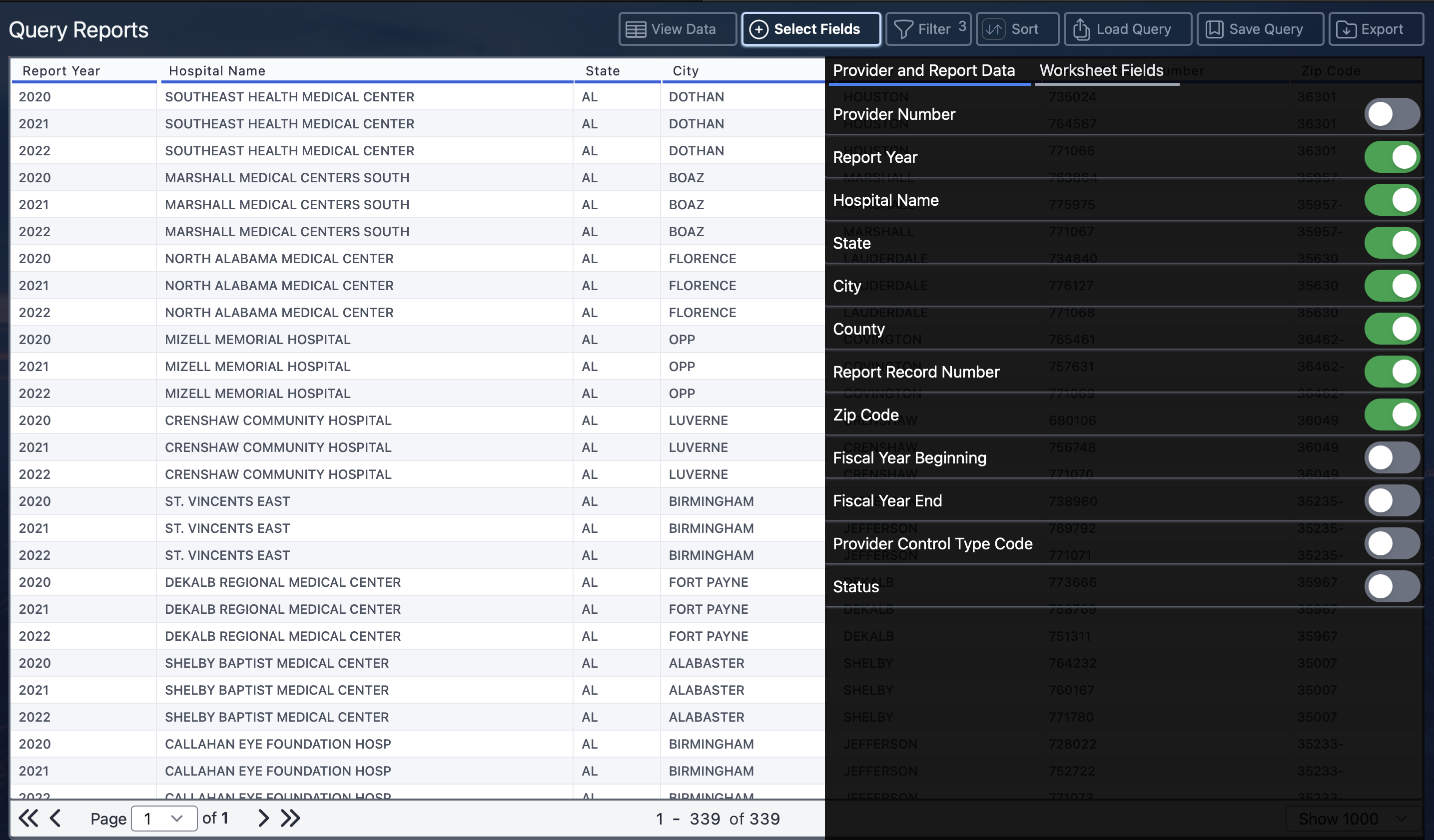 Simple data views