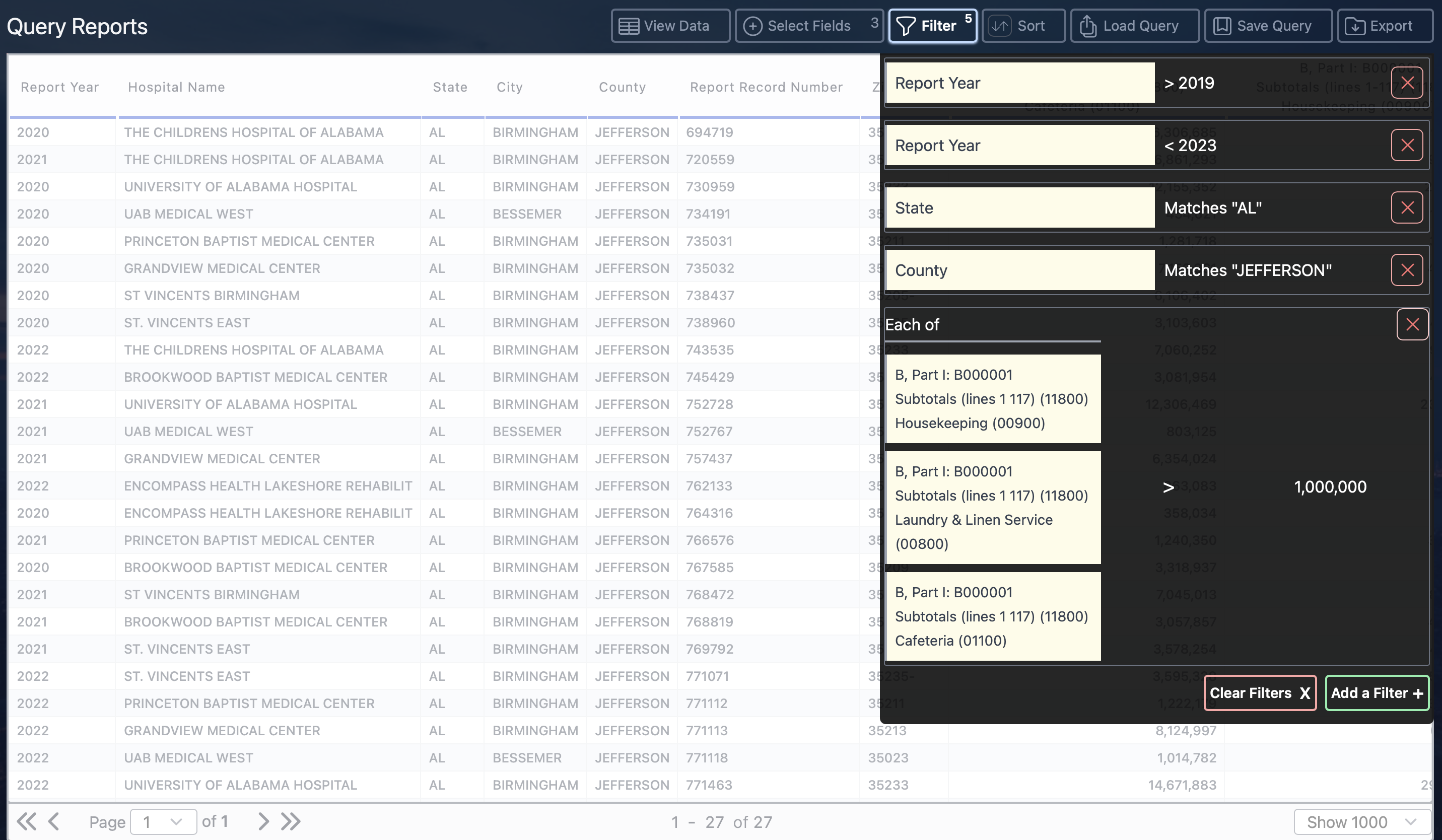 Simple data views